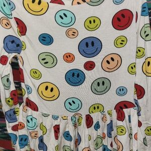 Posh Peanut "Simon" Smiley Face Peplum Shirt 4T